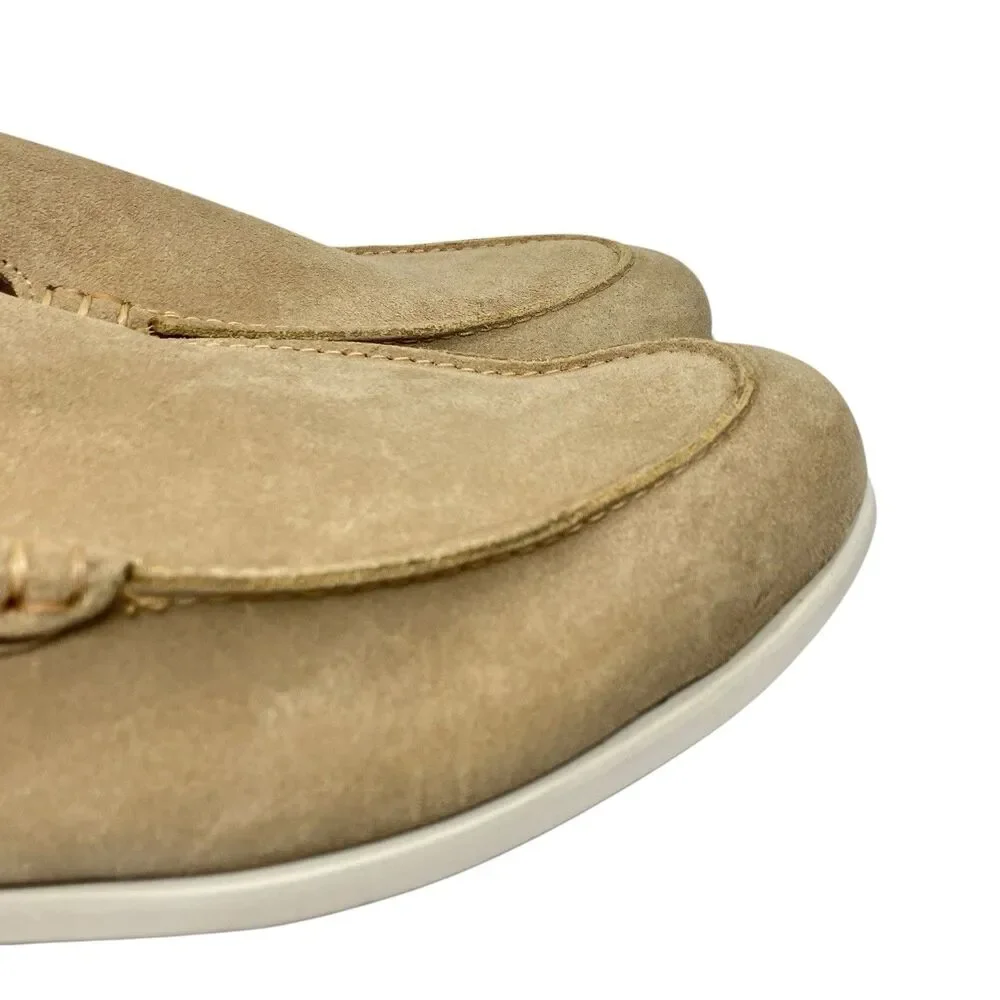 J Crew Venetian Loafers Mens Tan Suede Slip On Driving Casual Shoes Resort